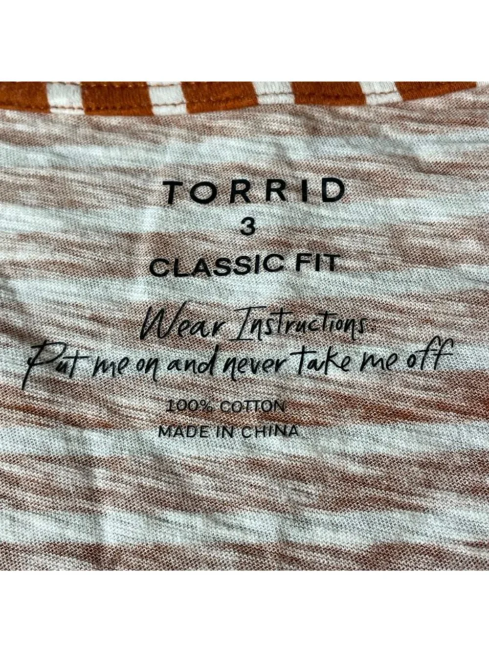 Torrid Classic Fit Slub Cotton Striped Pocket V-Neck T-Shirt Sz 3X Casual